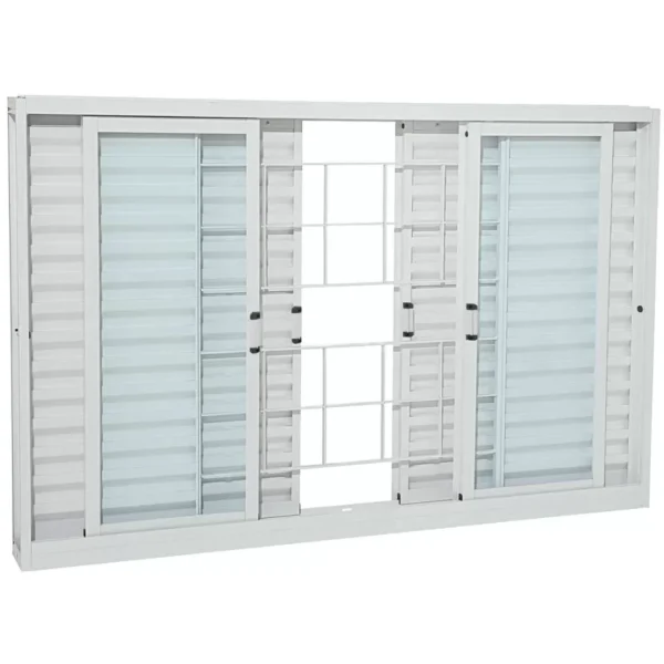 Janela Veneziana 6 Folhas Com Grande 150X100 AÇO PINTADO